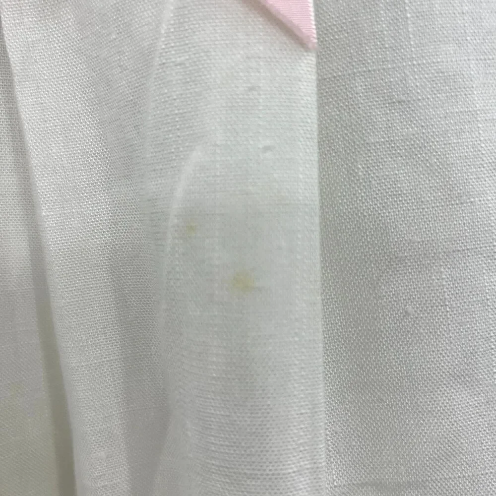 Vintage Wildflower Collection JCPenney Girls White Dress Pink Ribbon Size 6X USA